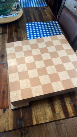 Wooden chess/checker game board