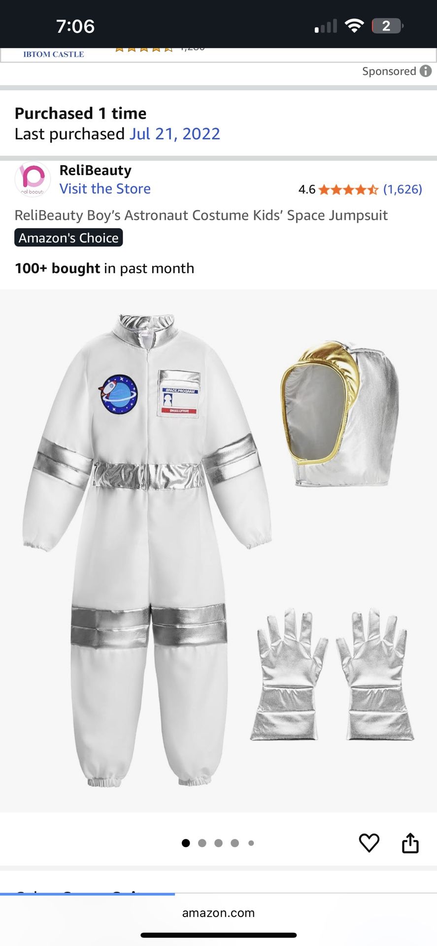 Halloween: Astronaut Costume 4T