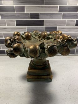 Gold Pedestal Fruit Bowl