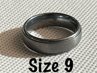 Gray Colored Tungsten Carbide Men’s Ring