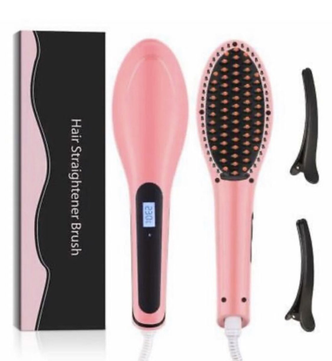 Hair Straightener Brush with Anti-Scald