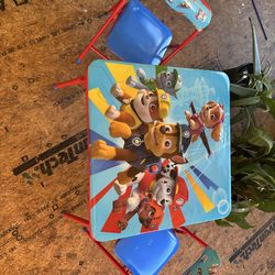 Paw patrol 3 Piece Children's Activity Square Table and Chair Set