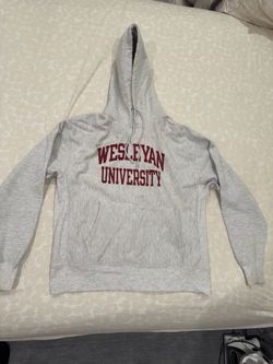 Champion Reverse Weave Wesleyan University Hoodie – Gray – XL