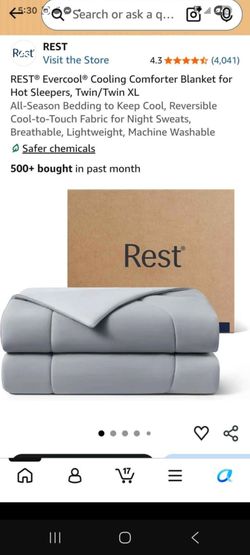 REST Cooling Comforter Blanket for Hot Sleepers, Twin/Twin XL
All-Season Bedding to Keep Cool, Rever