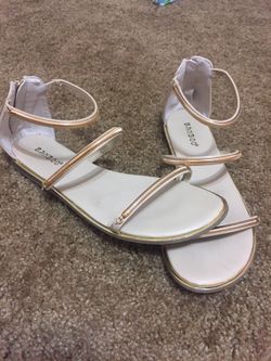 Gold strappy sandals