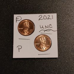 2021 P&D Lincoln Shield Cent from Bank Rolls