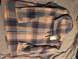 Prana xxl men's lined hooded flannel NWT