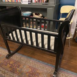 Wooden Cradle + Padded Mattress