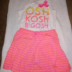 Oshkosh Tank top & Skirt Outfit Like New