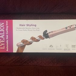 Lyealion Automatic Hair Style Curling Iron 3-In-1 Replaceable Barrels 
