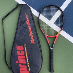 Prince Thunder Bolt Oversize 115 In2 Longbody, 4 1/4 Tennis Racquet & Carry Case