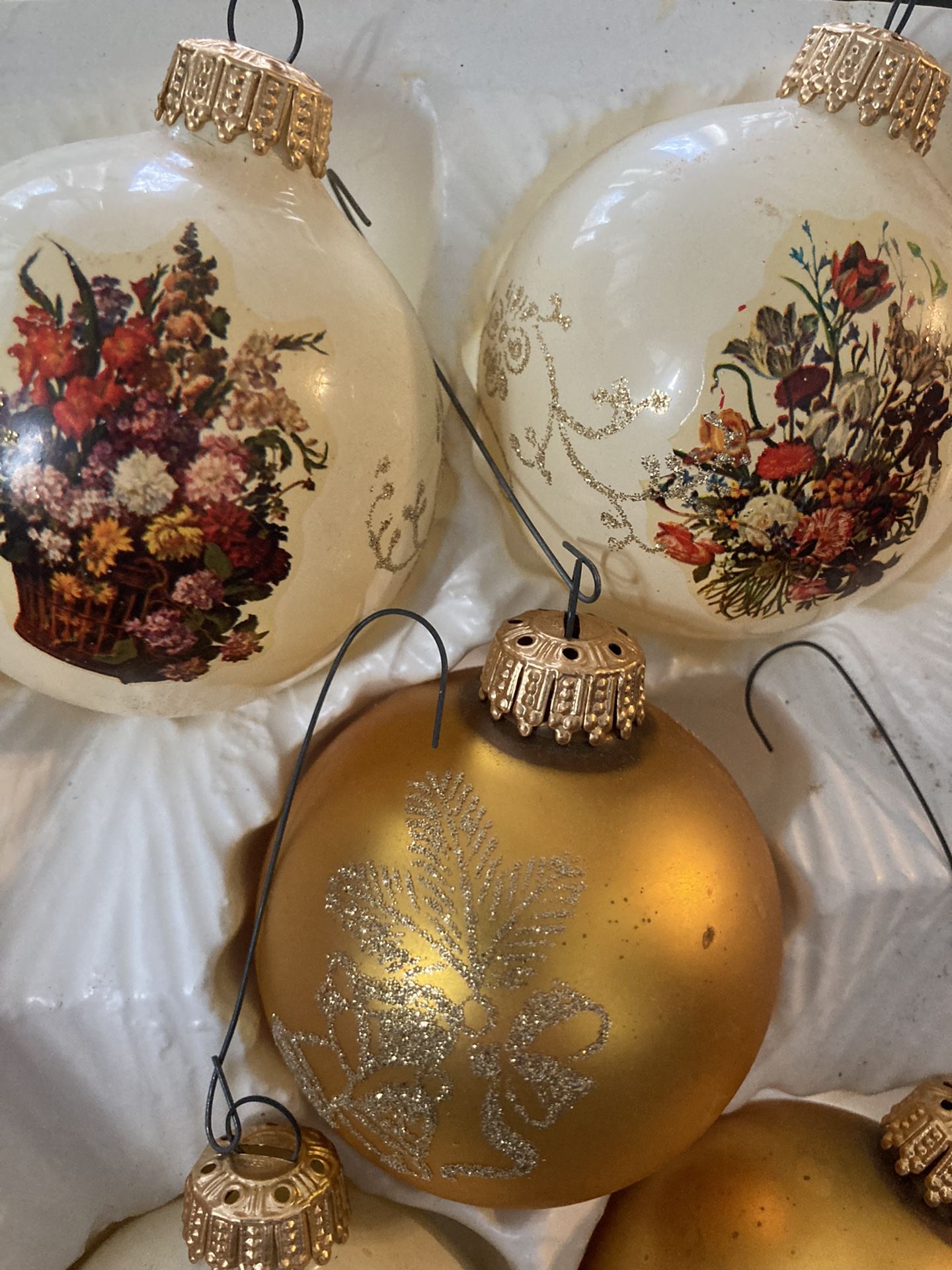 Hand blown Christmas ornaments from the 50s