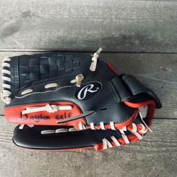 Rawlings Baseball Fielders Glove Player Series 11.5" PL115G LHT Black Red Youth