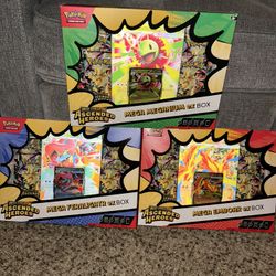 3 Pokemon TCG Ascended Heroes Mega ex Box Art Set Feraligatr Emboar Meganium New