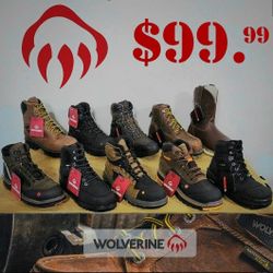 New WOLVERINE Men's Composite & Soft Toe Work Boots Botas Various Size/Style 