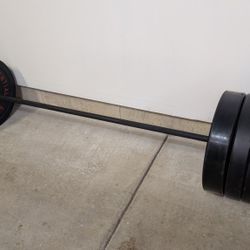 Barbell And Bumper Plate Set