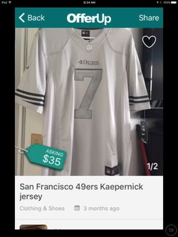 49ers Kaepernick Jeresy Platinum Nike