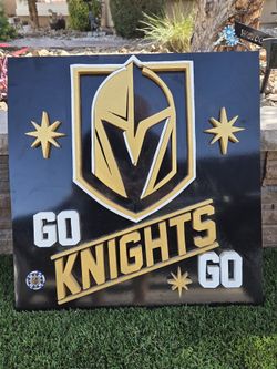 Golden Knights Wood Sign