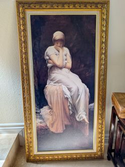 Elegant Classical Portrait with Ornate Gold Frame – Large Statement Piece