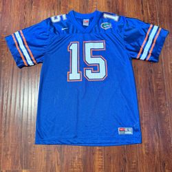 Tim Tebow Nike Boys/Kid Sz Lrg Florida Gators Football Jersey #15 Blue Read Info
