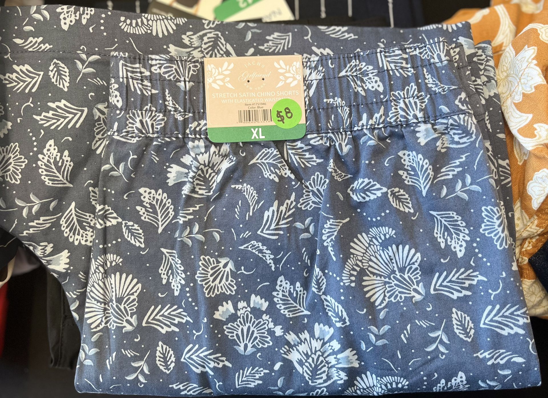 Stretch Satin Chino Shorts