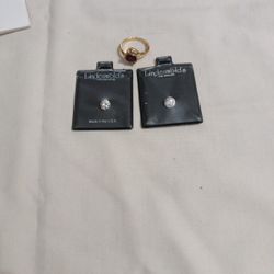 14k HGE lindenwold ring & 2 lindenwold earrings 
