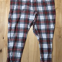 NEW Stars Above Womens Plaid Fleece Pajama Jogger Pants (XL)