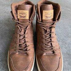 Levi Strauss Men's High Top Ankle Sneakers Shoes  Brown White Size: 13 US