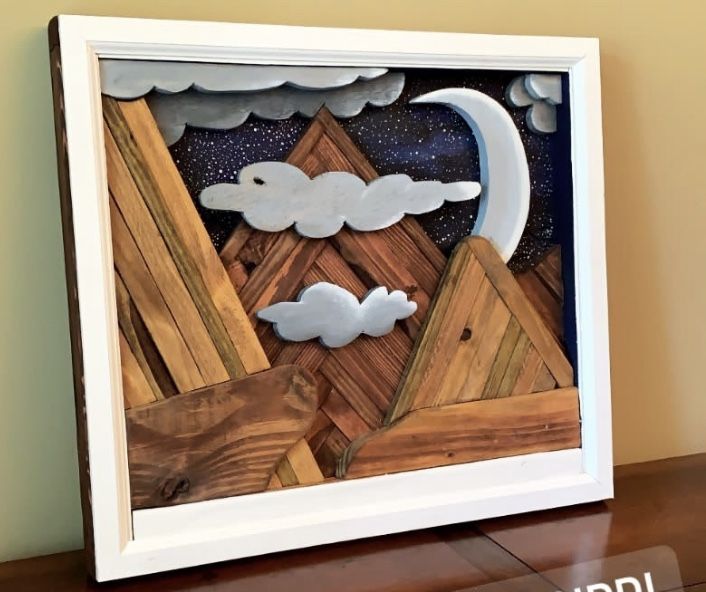 Custom Wood Wall Art Mountain Air