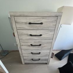 Grey Wood Bedroom Dresser