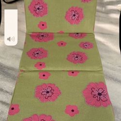 AMERICAN GIRL Fold Out Bed & Chair- Convertible Green & Pink Floral