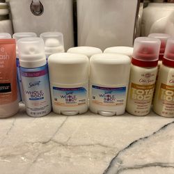 Neutrogena Oil-Free Acne Wash, Secret Whole Body Cooling spray deodorant, Secret Whole Body Sensitive dry solid deodorants, or Old Spice Total Body Se