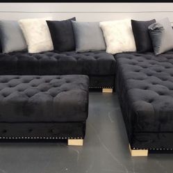 COMFY NEW SOFIA SECTIONAL SOFA AND OTTOMAN SET ON SALE ONLY $799. IN STOCK SAME DAY DELIVERY 🚚 EASY FINANCING 