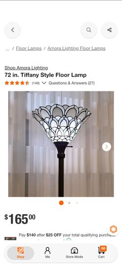Amora plug in tiffany style lamp