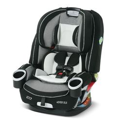 Graco 4Ever DLX 4-in-1 Car Seat, Grey, Infant to Toddler Car Seat, with 10 Years of Use, Rear-facing, Forward-facing and Booster Modes, Grey