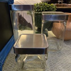 Kitchen Thick Clear Glass Canisters With Seal