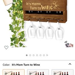 Home Kitchen Decor - Wine Bottle And Glasses Holder 