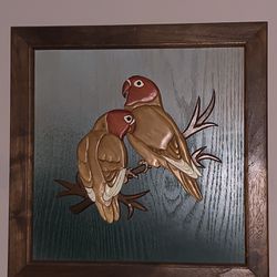 Hand crafted “Love birds” Picture