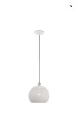 LIVEX White Dome Pendant, Indoor Hardwired Wall Switch