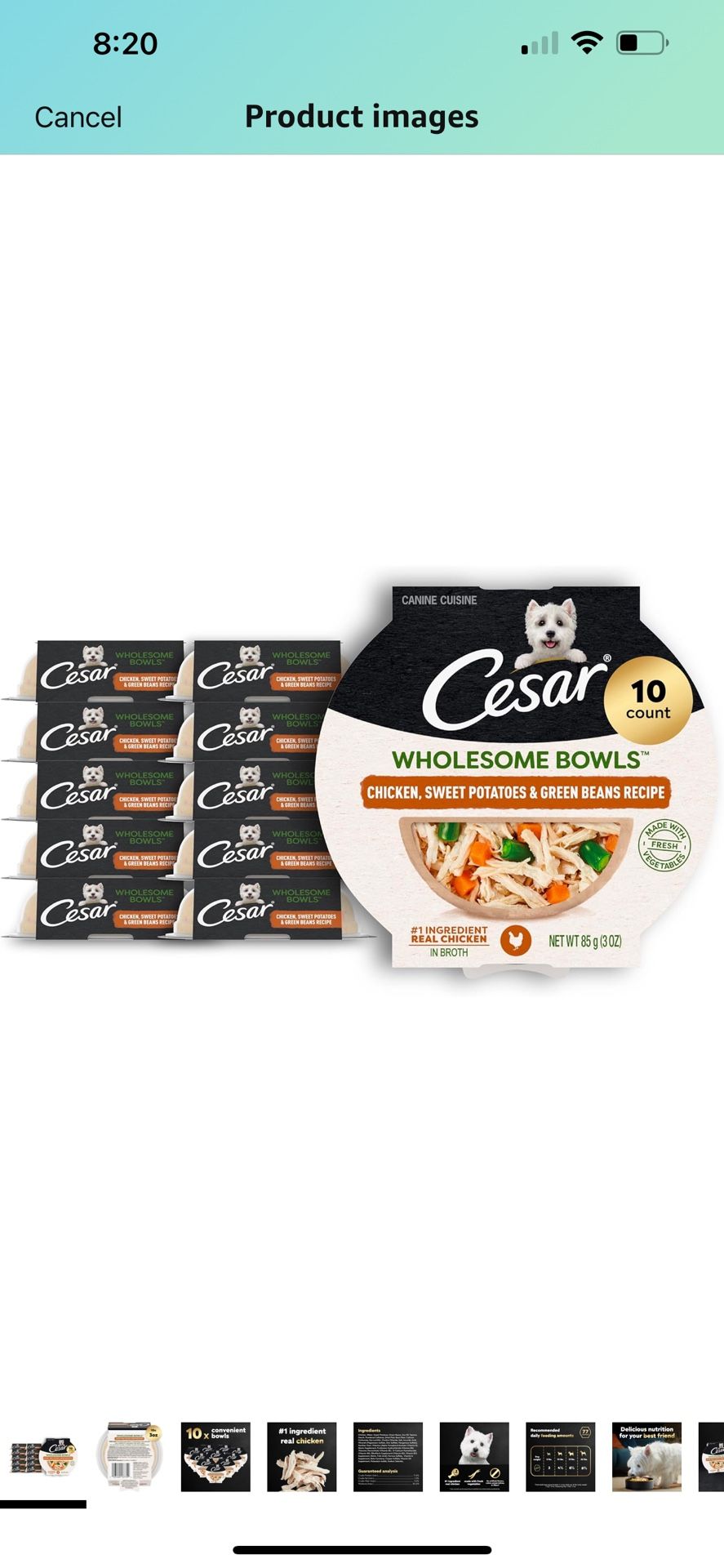 Cesar Dog Food Wholesome Bowls 10 Pack