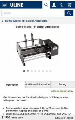 Uline  Label Applicator