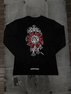 Chrome Hearts Cemetery Cross Long Sleeve Black T Shirt 