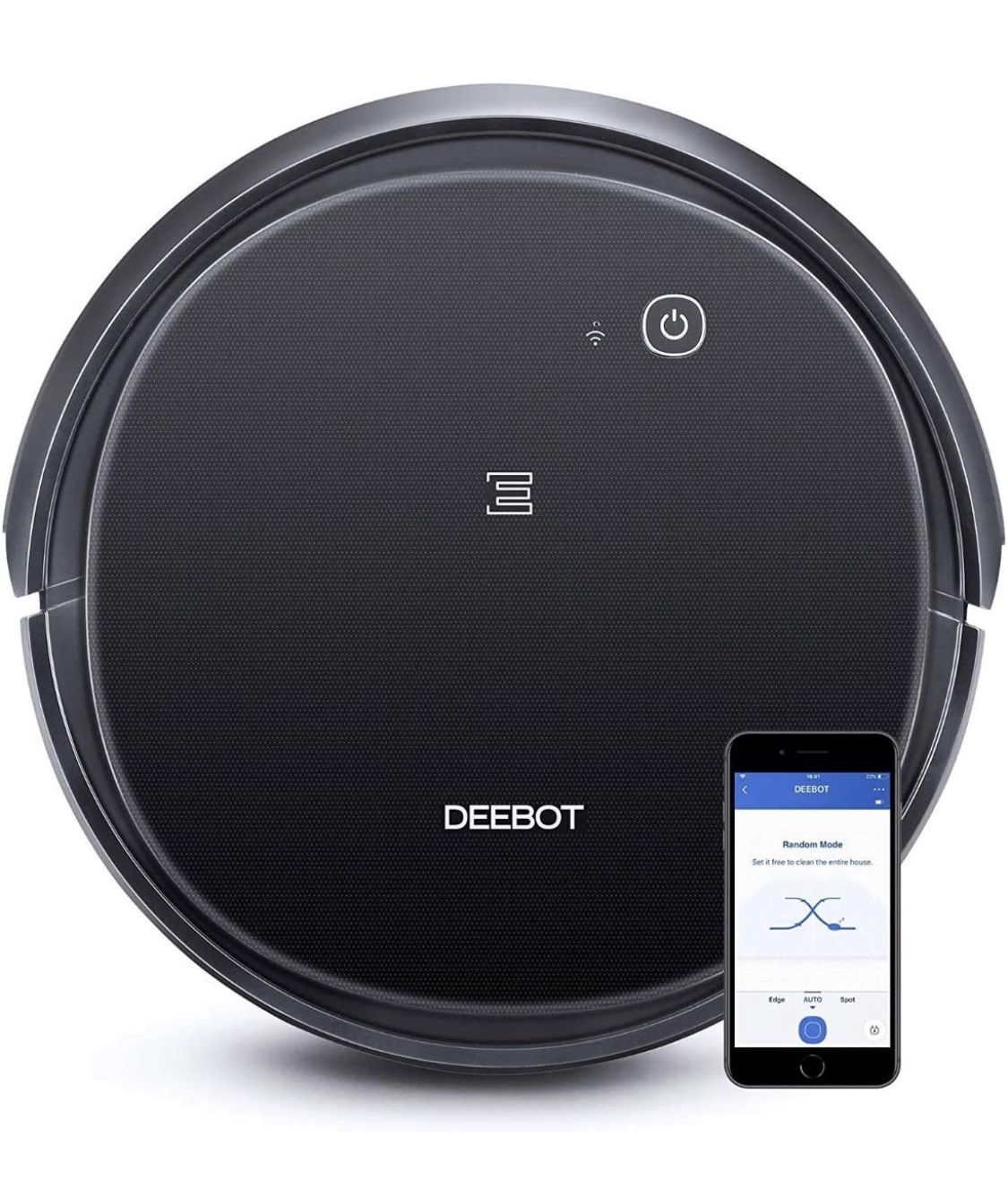 Ecovacs DEEBOT 500 Robot Vacuum Cleaner with Max Power Suction, Up to 110 min Runtime, Hard Floors & Carpets, Pet Hair, App Controls, Self-Charging, Q