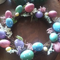 Handcrafted Easter Egg Wreath