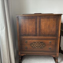 Antique 1920s-30s walnut Chiffarobe /armoire - Art Deco Era
