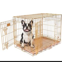 Dog Crate Wire Folding Size 36” With Metal Grid And Tray New In Box 