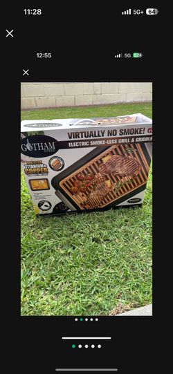 GUTHAM STEEL Smoke Glass Grill And Griddle New In The Box $50
