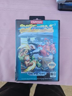 Vintage Sega genesis street fighter 2 game