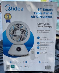 6" Smart Table Fan & Air Circulator