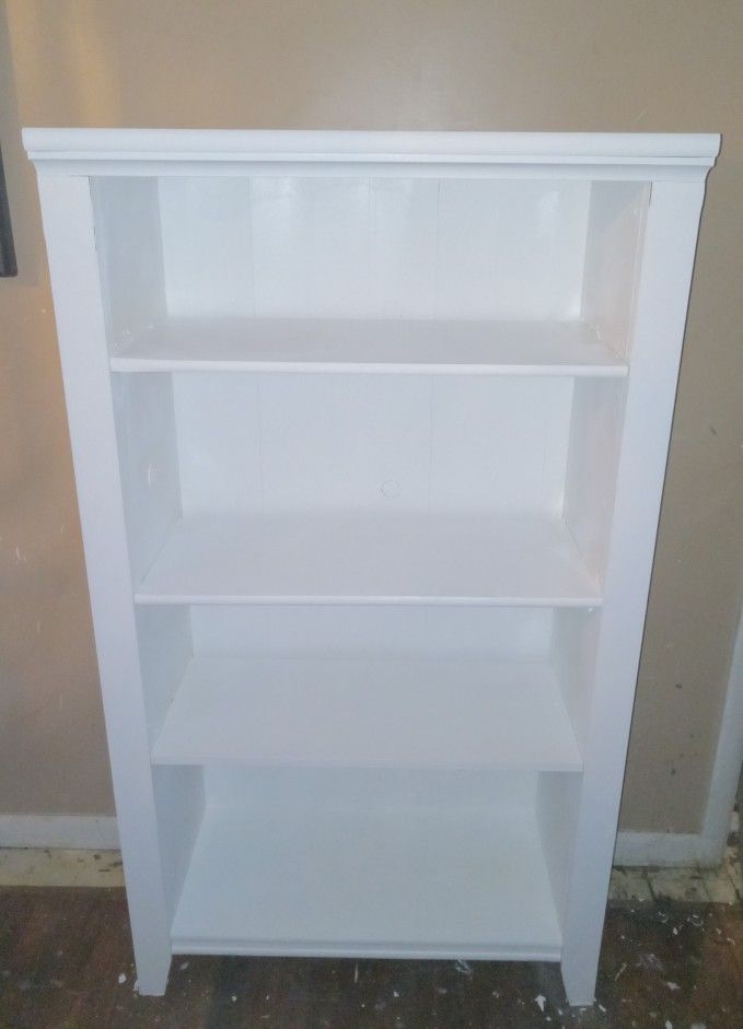 White Wooden Bookcase For Sale